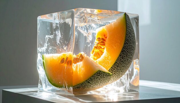 Perfect Foods, Fruits, Drinks, and Vegetables Iced Box Showcase for website and social media promotions