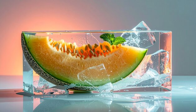 Perfect Foods, Fruits, Drinks, and Vegetables Iced Box Showcase for website and social media promotions
