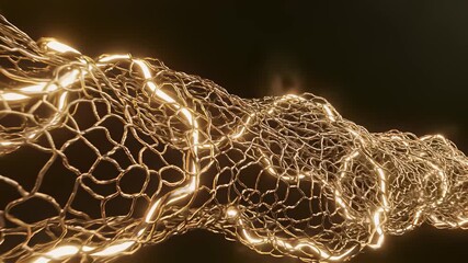 String of lights adorns pole, firework explodes on black background, horses profile framed by net, bird trapped in net, and glowing metallic elements evoke themes of celebration, liberation.