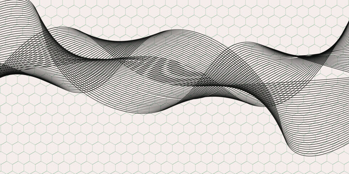 echnology abstract lines on white background. Undulate Grey Wave Swirl, frequency sound wave, twisted curve lines with blend effect arts lines waves lines modern