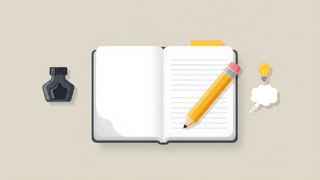 Creative design education with a bright artistic concept and a checkered background, suitable for back to school business or abstract themes