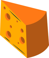 Flat Cheese Illustration