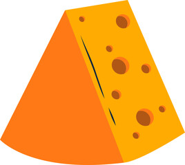 Flat Cheese Illustration