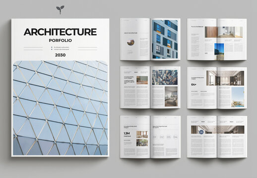 Architecture Portfolio Magazine Layout Template