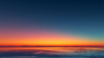 Obraz premium Smooth hyperclear horizon gradient with pale top and rich bottom basin, offering clean space for business presentation slides, dashboards, and marketing templates