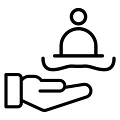 Amenity vector line icon design