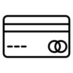 Creditcard vector line icon design