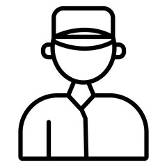 Hotelier vector line icon design