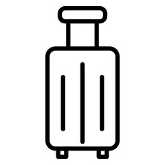 Luggage vector line icon design