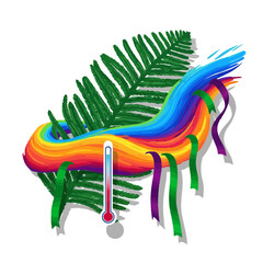 Naklejka premium Tropical Nature's Vibrant Temperature Indicator Art