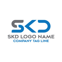 skd logo design vector , creative modern and text design skd logo, typhography skd logo , style and business logo skd 