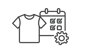 Managing apparel production schedule using gear settings and calendar checklist