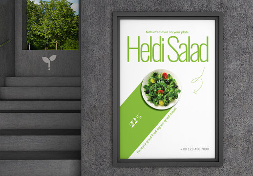 Healthy Salad Food Poster Template