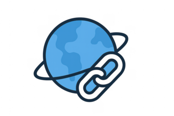 Global network link connecting internet worldwide transparent background