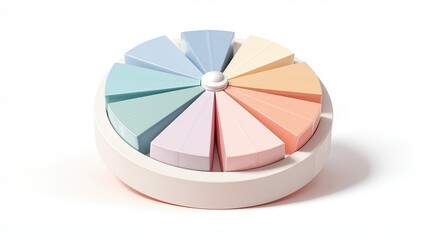 Obraz premium Pastel Circular Pill Organizer with Twelve Compartments