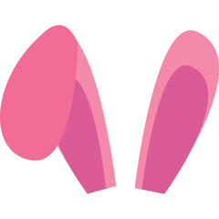 Pink Bunny Ears Costume Accessory With Transparent Background For Easter Or Spring Celebration