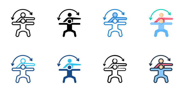Personal Trainer icon set multiple style collection 
