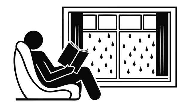 Realistic illustration of a person engrossed in reading a book presented as a banner or advertisement suitable for educational or promotional campaigns