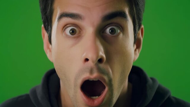 Surprised Man with Wide Eyes