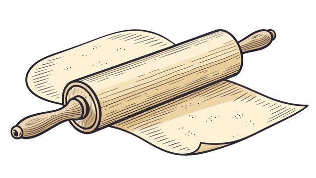 Rolling pin stretches dough, creating a delicious treat for baking enthusiasts, perfect for culinary projects and adding a touch of rustic charm to designs