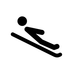 Luge , Sledding -pictogram,  vector icon