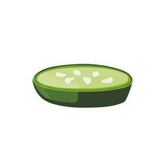 Icon clipart, Minimalistic 2D flat icon featuring a sliced_grape isolated on a white background, an element in vector and EPS format