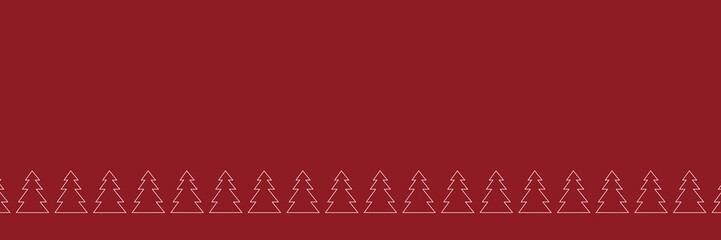 Seamless Minimal Christmas Tree Pattern. Christmas background. Doodle Holiday Background.