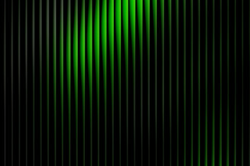 Abstract dark green vertical stripes background, neon matrix digital lines texture, modern techno curtain pattern, black and emerald gradient wallpaper, futuristic art