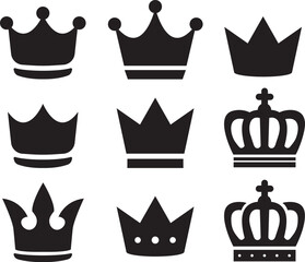 王冠のアイコンセット