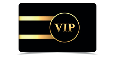 VIP gold card. Luxury texture template design. Golden Vip ticket on black background for invitation, club, award, casino, certificate. Exclusive premium card. Vector illustration.