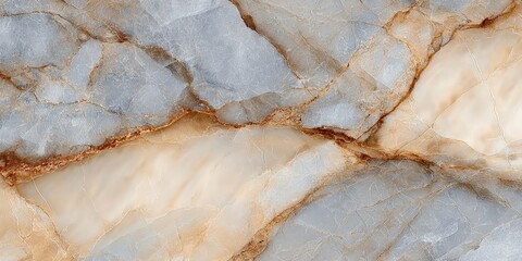 Fototapeta premium Stunning Blue-Beige Quartzite with Polished Surface, Natural Cracks, and Unique Textural Patterns