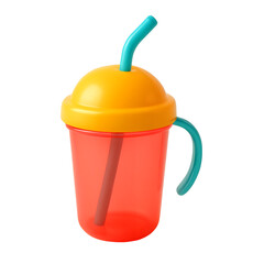 Baby Sippy Cup Isolated on White Background