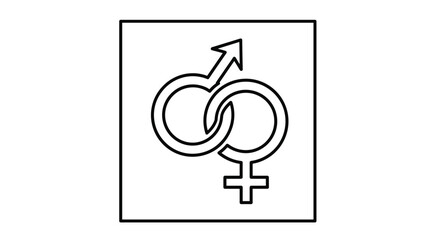 Striking symbol of gender equality and diversity promoting inclusivity and awareness with a modern minimalist style for social campaigns and educational resources, Generative AI.