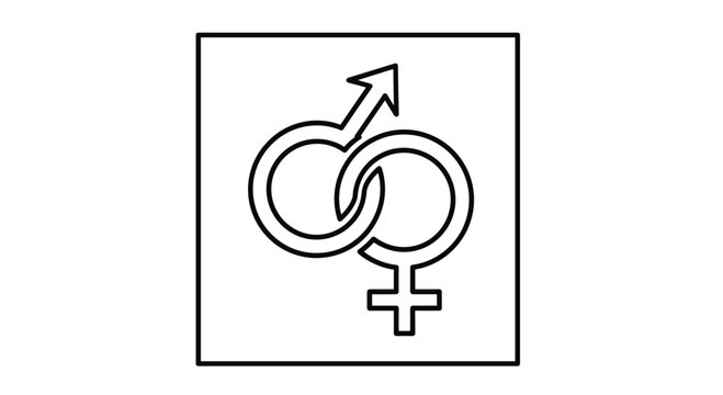 Striking symbol of gender equality and diversity promoting inclusivity and awareness with a modern minimalist style for social campaigns and educational resources, Generative AI.