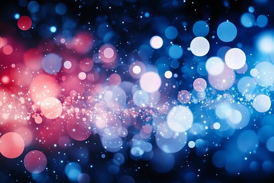 A Magical Night with Luminous Spheres and Floating Particles Creating a Dreamlike Atmosphere - Powered by Adobe