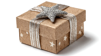 christmas gift box on white background 