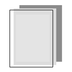 An abstract minimalist graphic featuring three overlapping rectangular shapes in high-contrast gray and white tones, suitable for a clean, versatile file icon, decorative elements