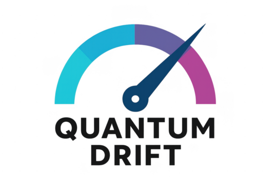Quantum drift speedometer logo design transparent background