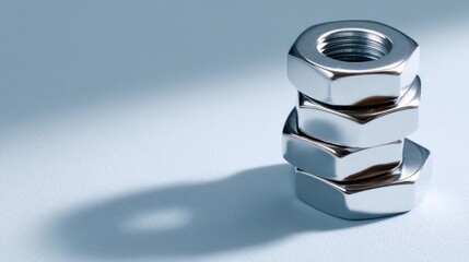 A stack of nuts with one of them missing