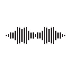 good music sound wave logo illustration