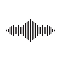 good music sound wave logo illustration