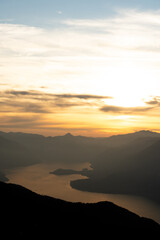 sunset in the mountains