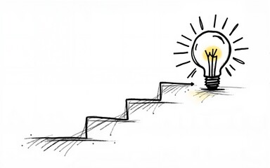 One continuous line drawing of way from chaotic to simplicity and lightbulb. Concept of problem solving and business solutions in simple linear style. Editable stroke. Doodle vector illustration