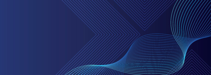 Dark blue gradient abstract background with minimalist lines and space for text. Vector illustration VOL. 5