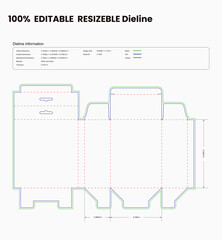 box dieline die line design backboard hanging medicine box box die line template packaging die lines

