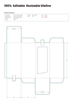 barbie box template packaging box die lines label and packaging die lines design