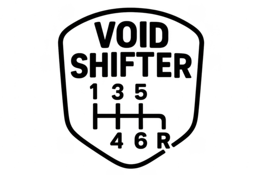 Void shifter manual gear shift pattern logo vector