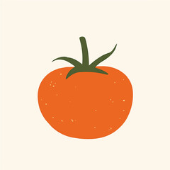 An Imaginary 2D flat icon whole tomato, modern element in vector and EPS format clean vector_isolated on a white background