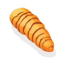 An Imaginary 2D flat icon whole turmeric root, modern element in vector and EPS format_clean vector_isolated on a white background