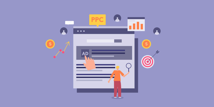 User engages with top placed sponsored listing, digital marketer strategically deploys PPC advertising campaign for instant results driven sales growth.